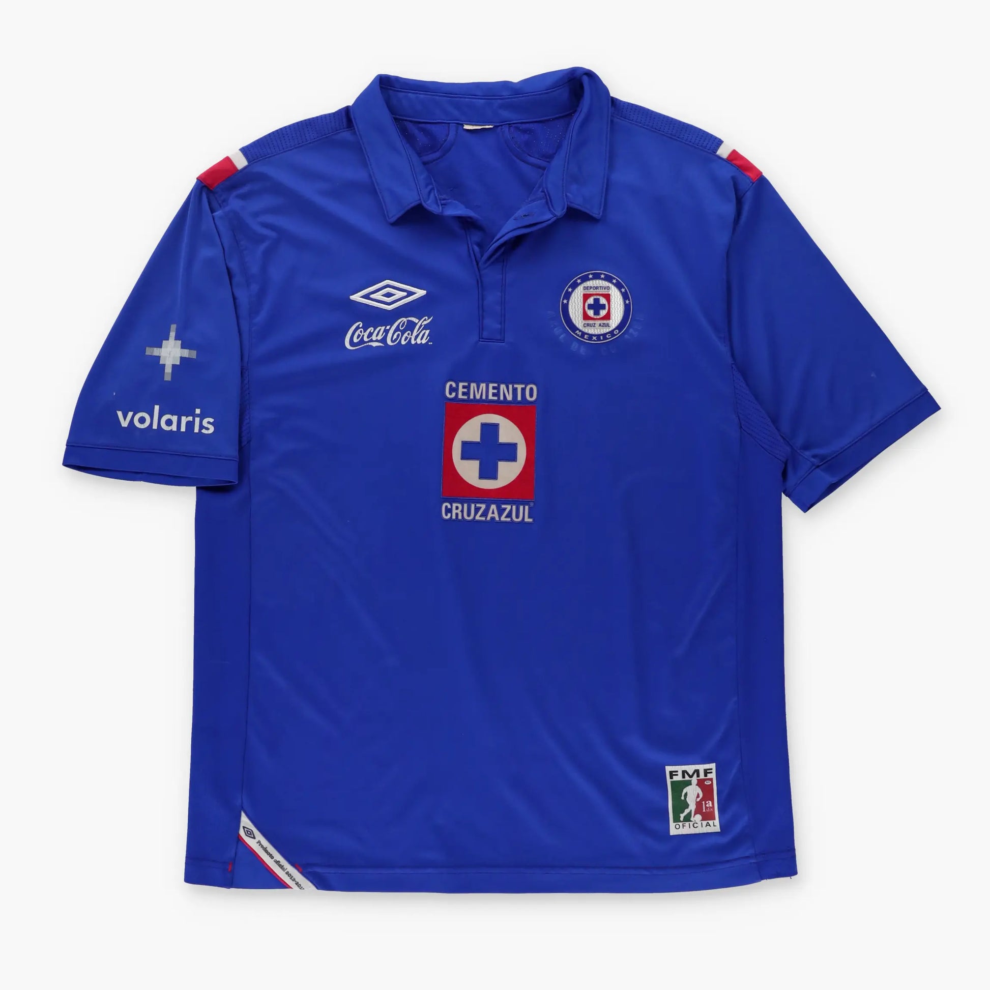 Cruz Azul 2012/2013 Mexico Liga MX UMBRO Home Soccer Jersey (L) - Vintage Sole Melbourne