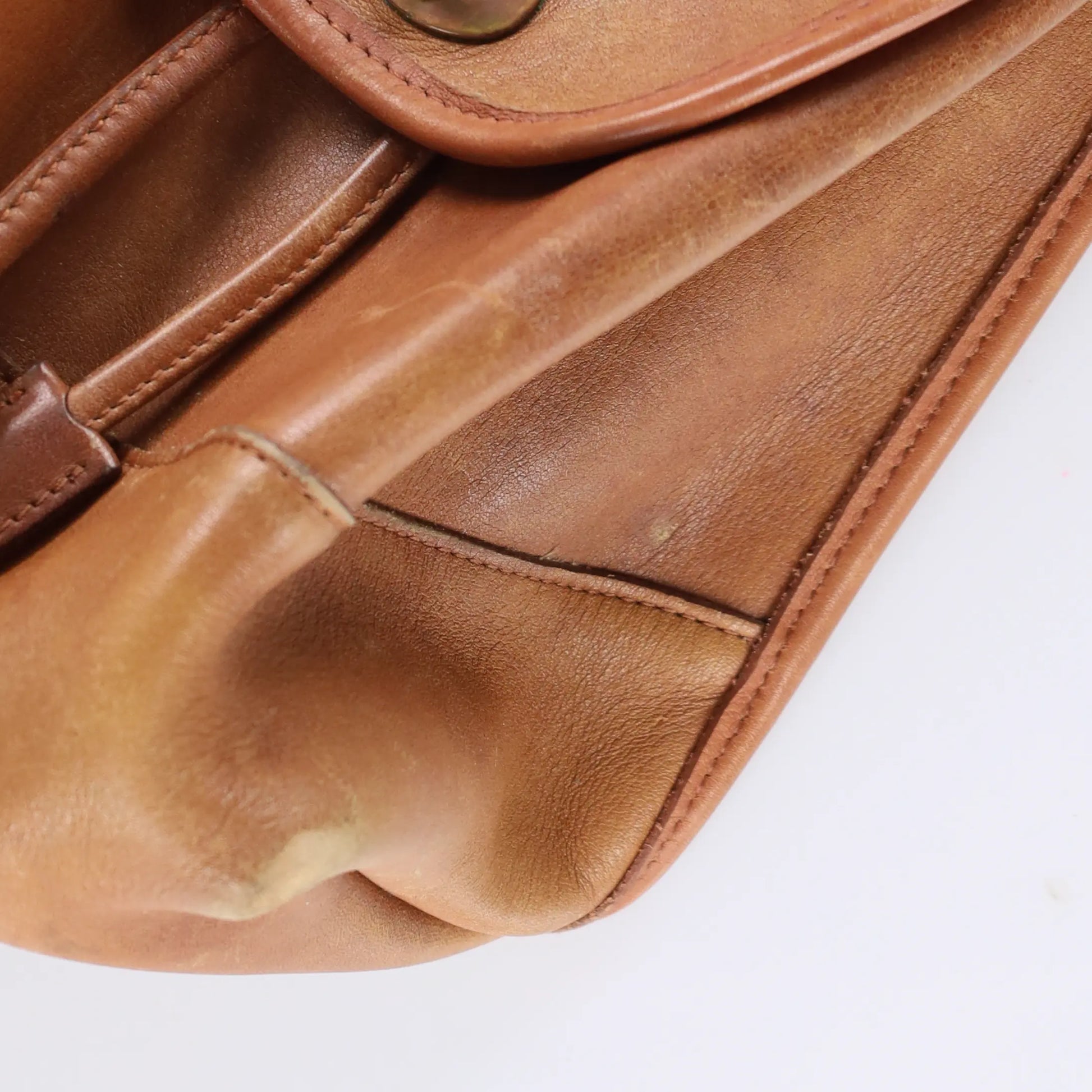 COACH 9960 'Daypack' Brown Leather Turnlock Backpack Bag - Vintage Sole Melbourne