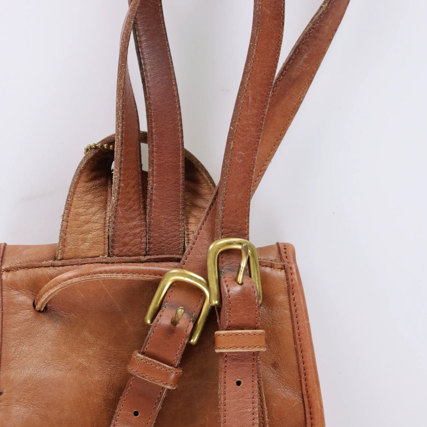 COACH 9960 'Daypack' Brown Leather Turnlock Backpack Bag - Vintage Sole Melbourne