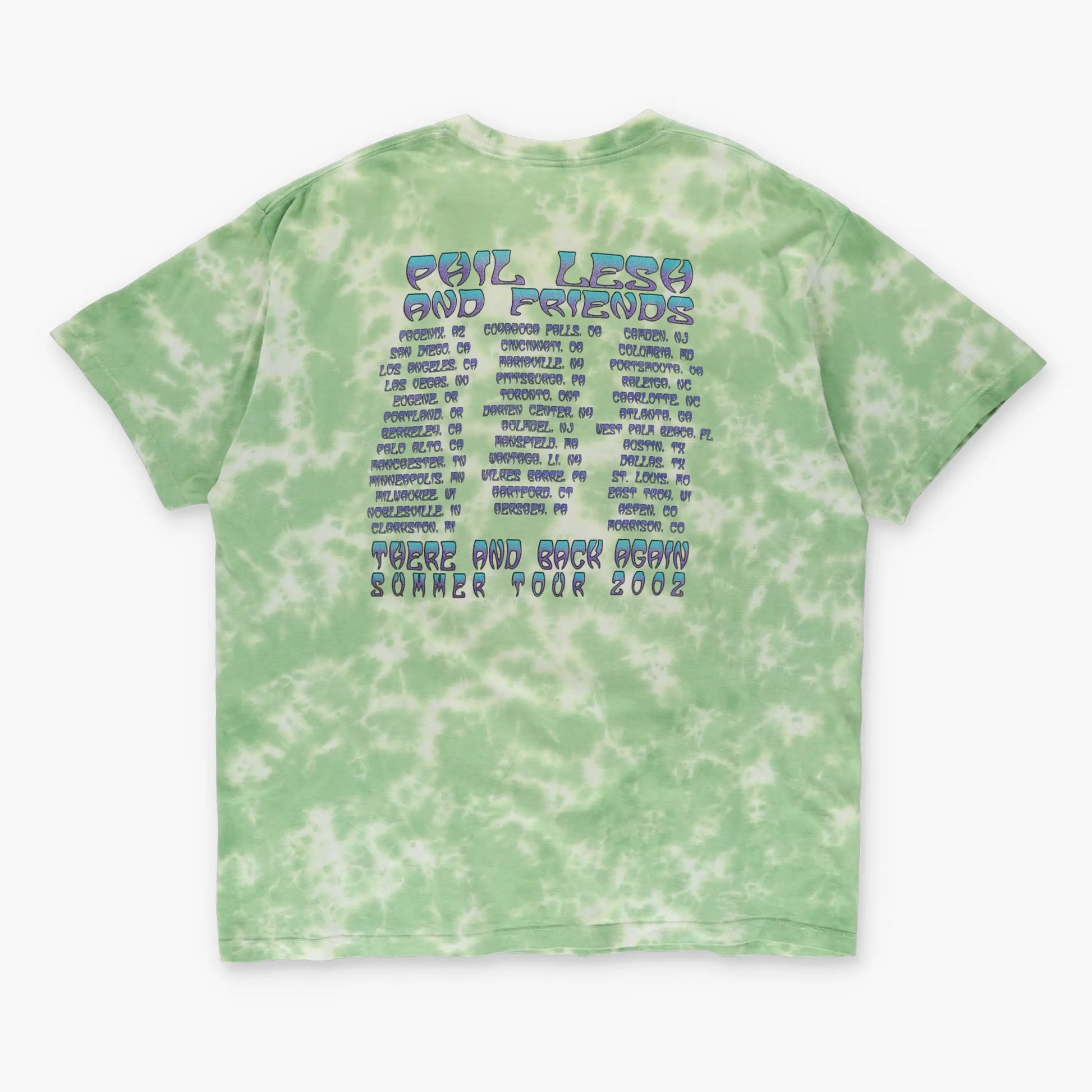 Phil Lesh and Friends 2002 'There And Back Again' Tour Double Sided Tie Dye T-Shirt (XL) - Vintage Sole Melbourne