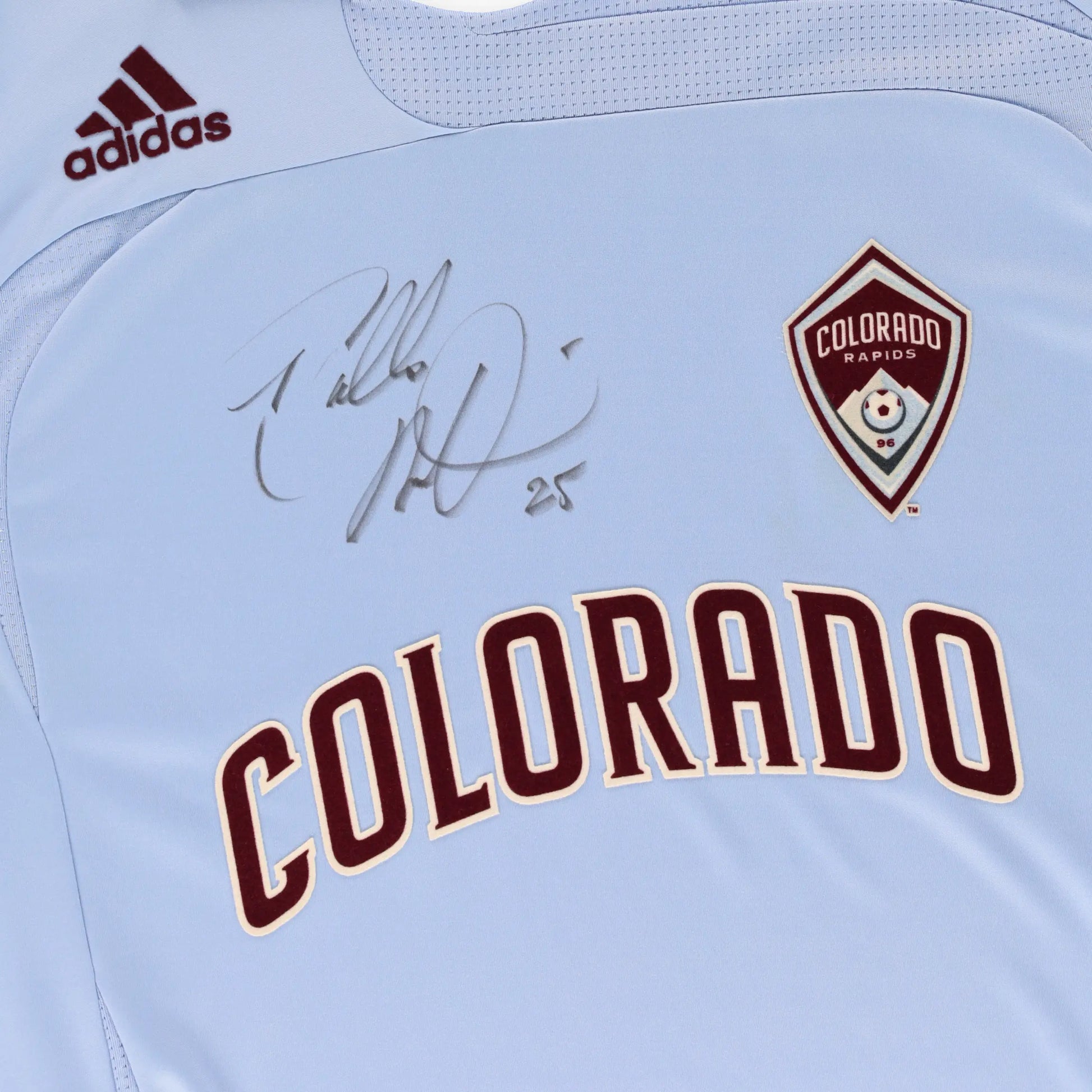 AUTOGRAPHED Colorado Rapids MLS Pablo Mastroeni 2007/2008 ADIDAS Away Soccer Jersey (L) - Vintage Sole Melbourne