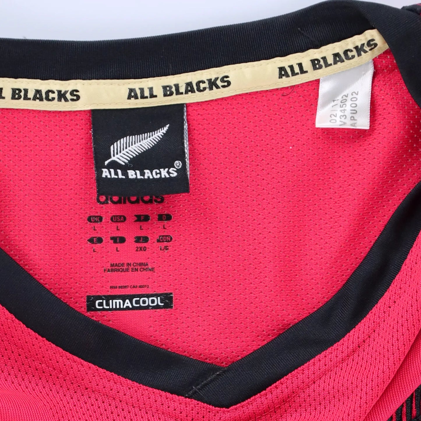 New Zealand All Blacks 2011 ADIDAS Rugby Training Jersey (L) - Vintage Sole Melbourne