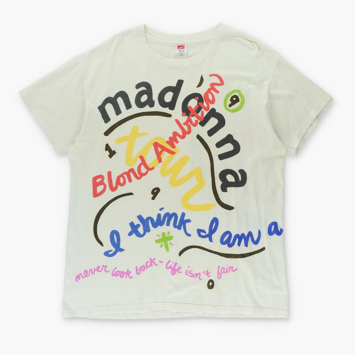 Madonna 1990 'Blond Ambition' Tour Single Stitch T-Shirt USA Made (XL) - Vintage Sole Melbourne