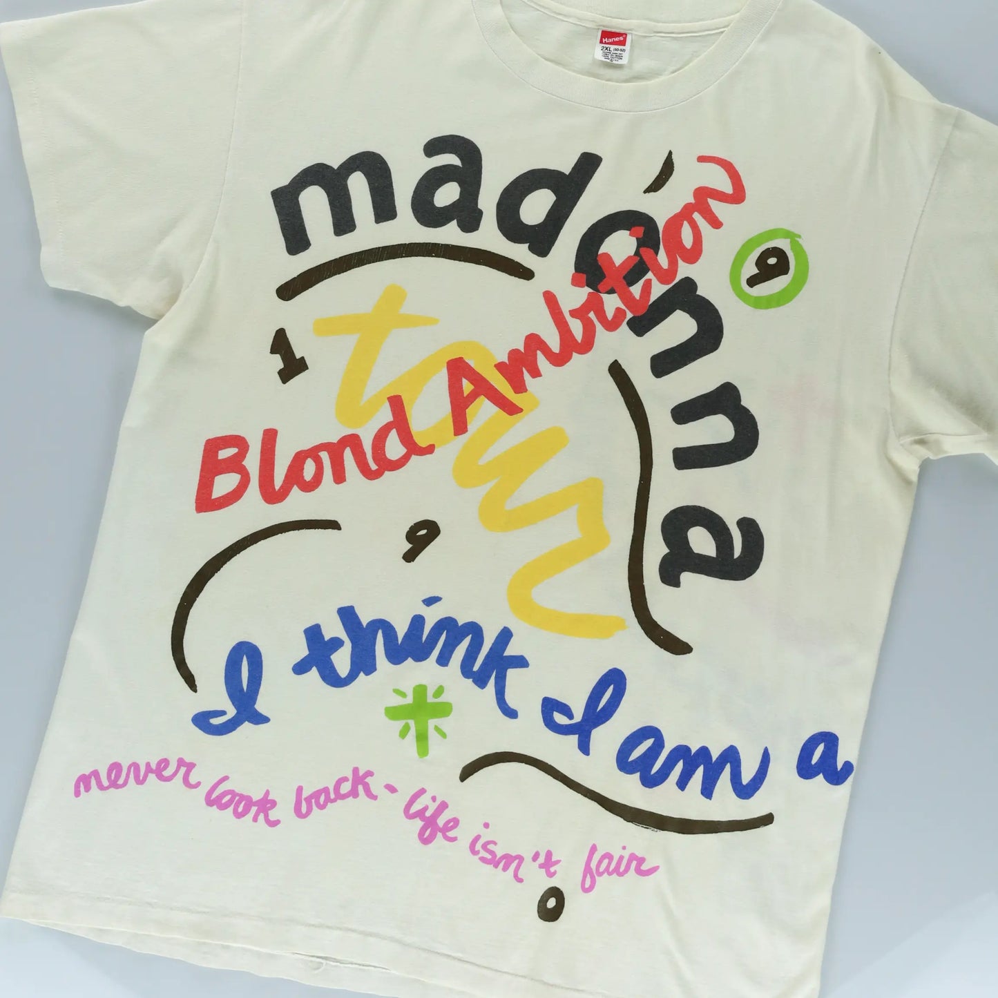 Madonna 1990 'Blond Ambition' Tour Single Stitch T-Shirt USA Made (XL) - Vintage Sole Melbourne