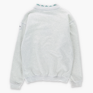 ADIDAS EQUIPMENT Teal & Grey Marle Collar Detail Sweatshirt (M)