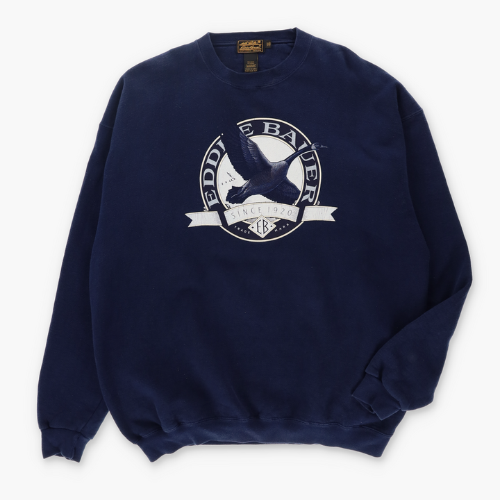 EDDIE BAUER Goose Navy Logo Sweatshirt (XXL)