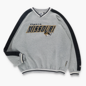 LEE Tigers Missouri Embroidered Mesh Grey Sweatshirt (XXL)