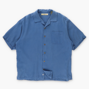 TOMMY BAHAMA 'Catch of the Day' Embroidered Silk Shirt (L)