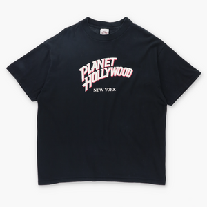 PLANET HOLLYWOOD New York Red & White USA Made Tee (XL)
