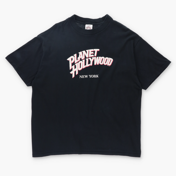 PLANET HOLLYWOOD New York Red & White USA Made Tee (XL)