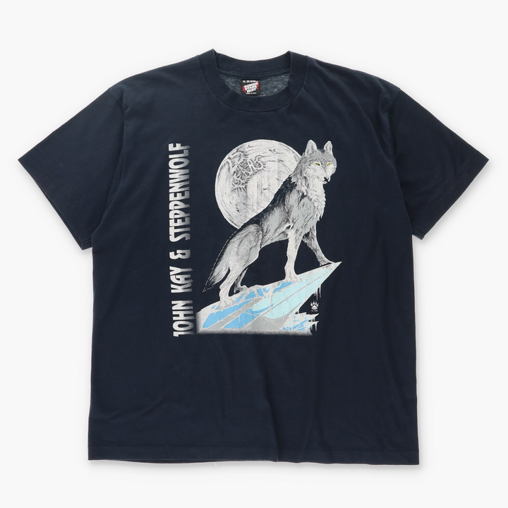 Vintage 1996 John Kay & Steppenwolf Wolf 50/50 Music Tee (L-XL)
