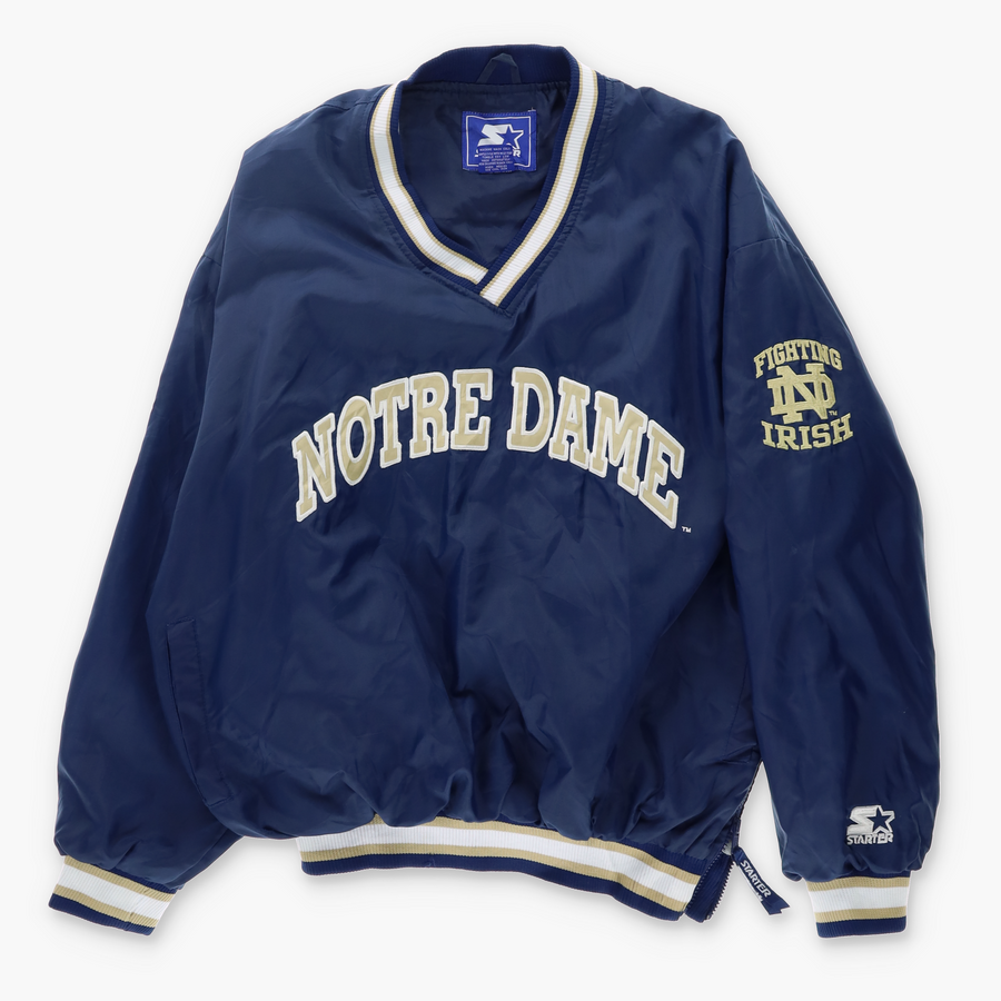 STARTER Notre Dame Embroidered Korean Made Windbreaker (L)