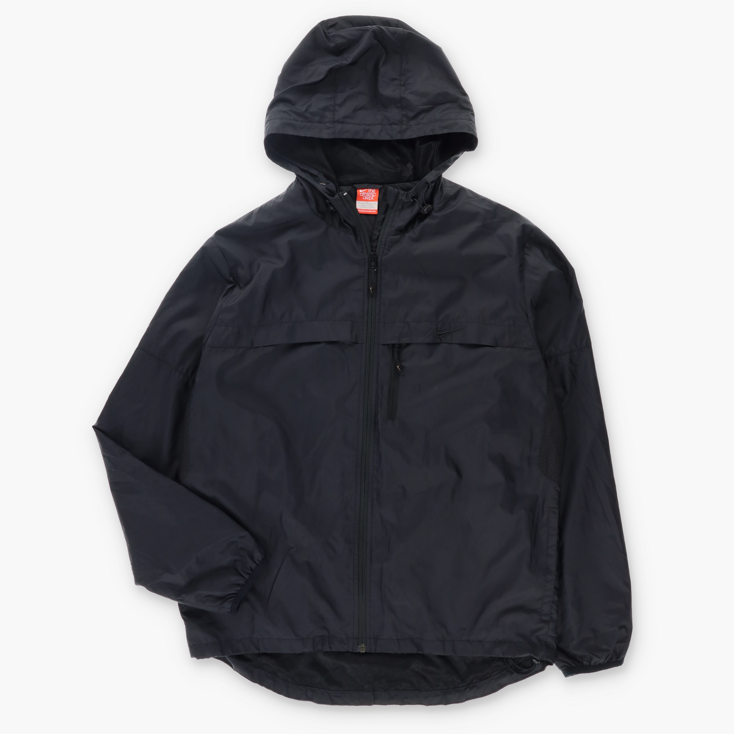 NIKE Embroidered Swoosh Black Light Windbreaker Jacket (XL)