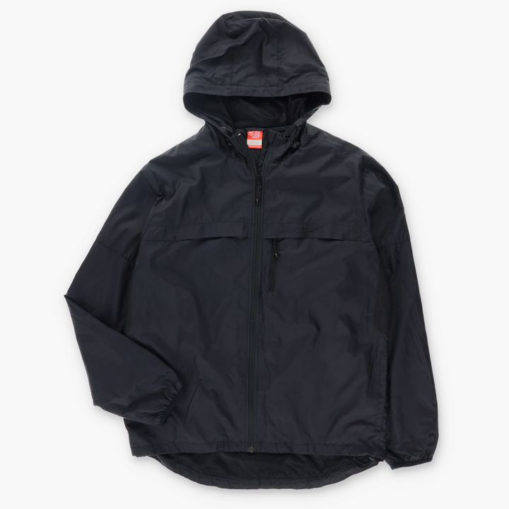 NIKE Embroidered Swoosh Black Light Windbreaker Jacket (XL)