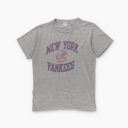 CHAMPION New York Yankees Single Stitch USA Made Heather Grey (M-L)