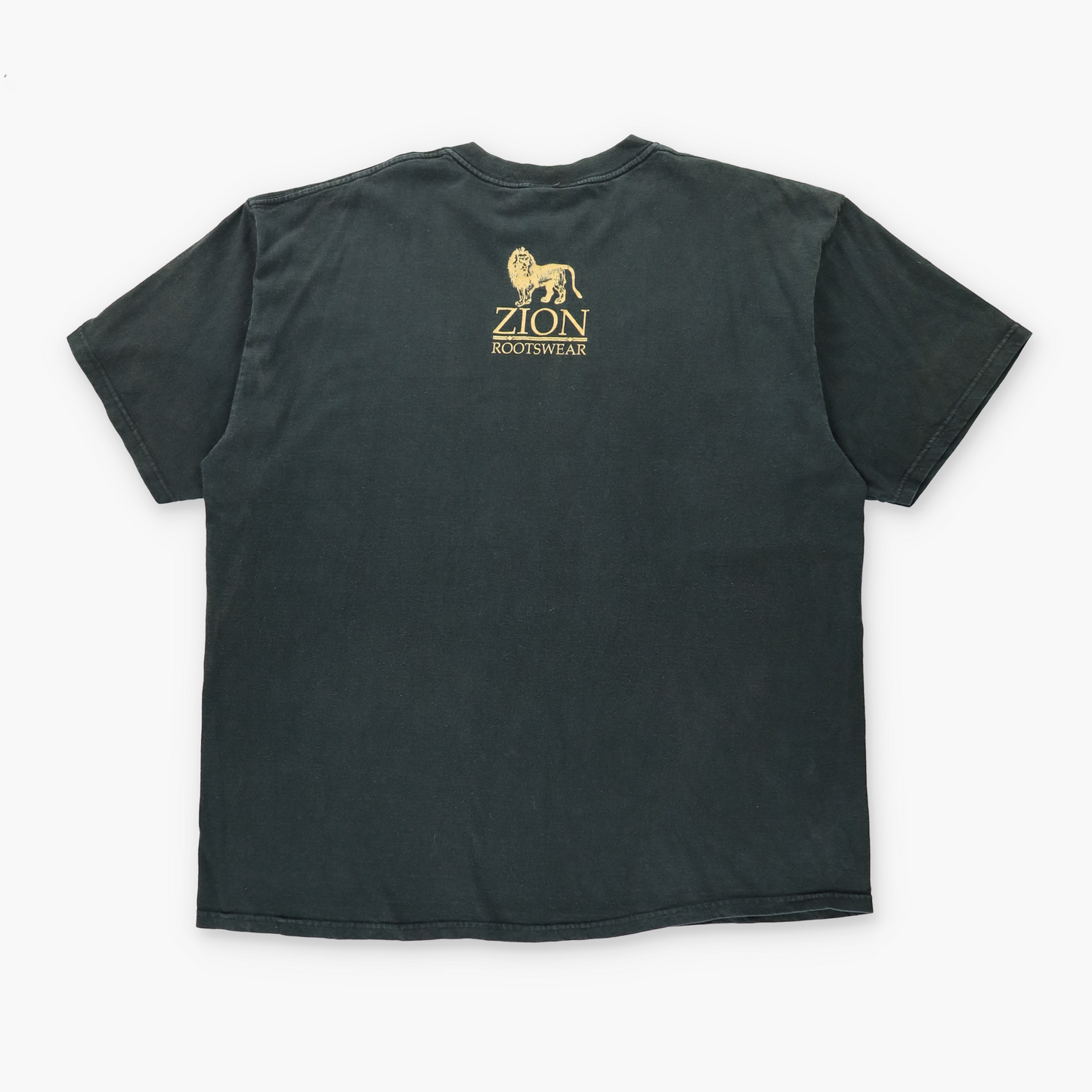 Bob Marley Gold Glitter "Legend" Graphic ZION ROOTSWEAR Black T-Shirt (XL)