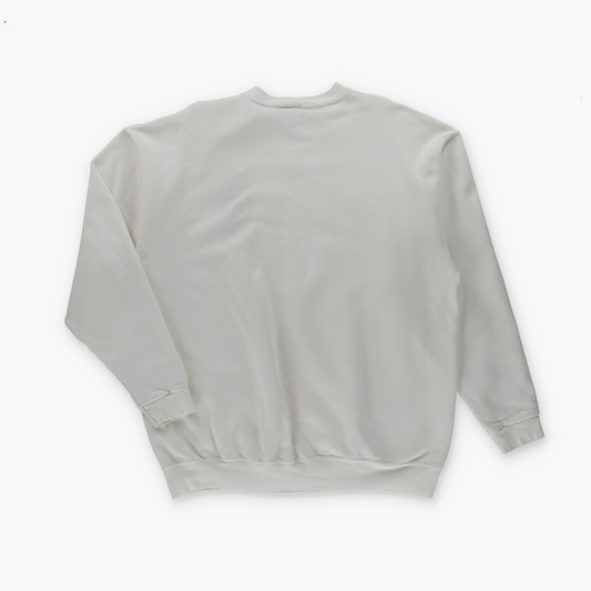 MICKEY INC Embroidered Disney Character White Sweatshirt (L)