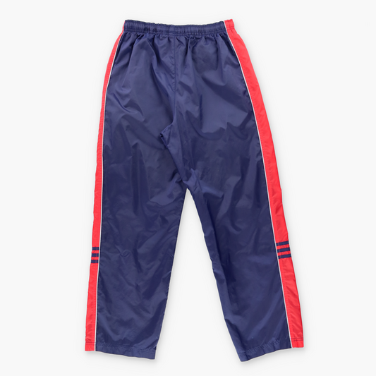 ADIDAS Embroidered Logo Navy & Red Straight Leg Track Pants (Women's XS-S)