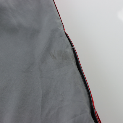 ADIDAS 3 Stripe Grey & Red Embroidered Logo 'Climashell' Track Pants (XXL)