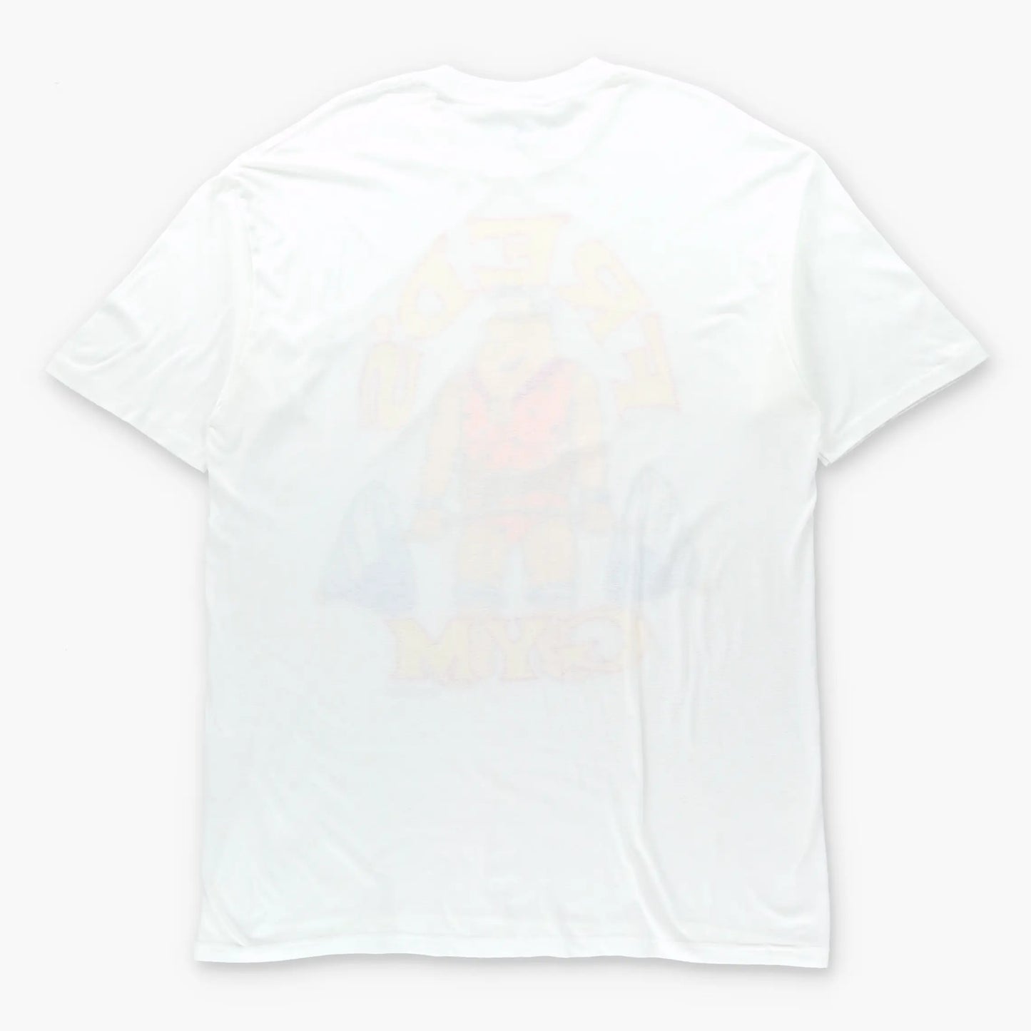 Vintage 1990 THE FLINTSTONES "Fred's Gym" White USA Made T-Shirt (XL TALL)