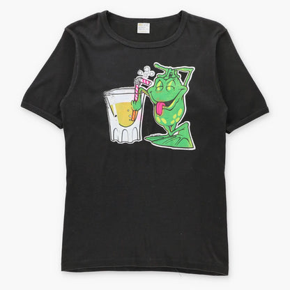 Vintage 1974 Frog Beer Single Stitch Black T-Shirt (S TALL)