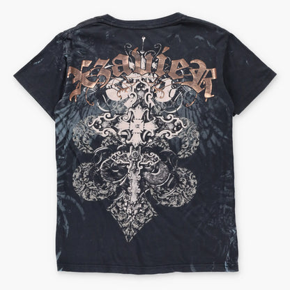 XZAVIER "Family Tradition" Bronze Foil Detail Y2K Style USA Made Cross Dagger T-Shirt (S)
