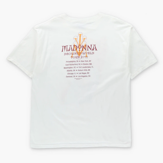 Vintage 2001 MADONNA 'Drowned' World Tour White T-Shirt (L-XL)