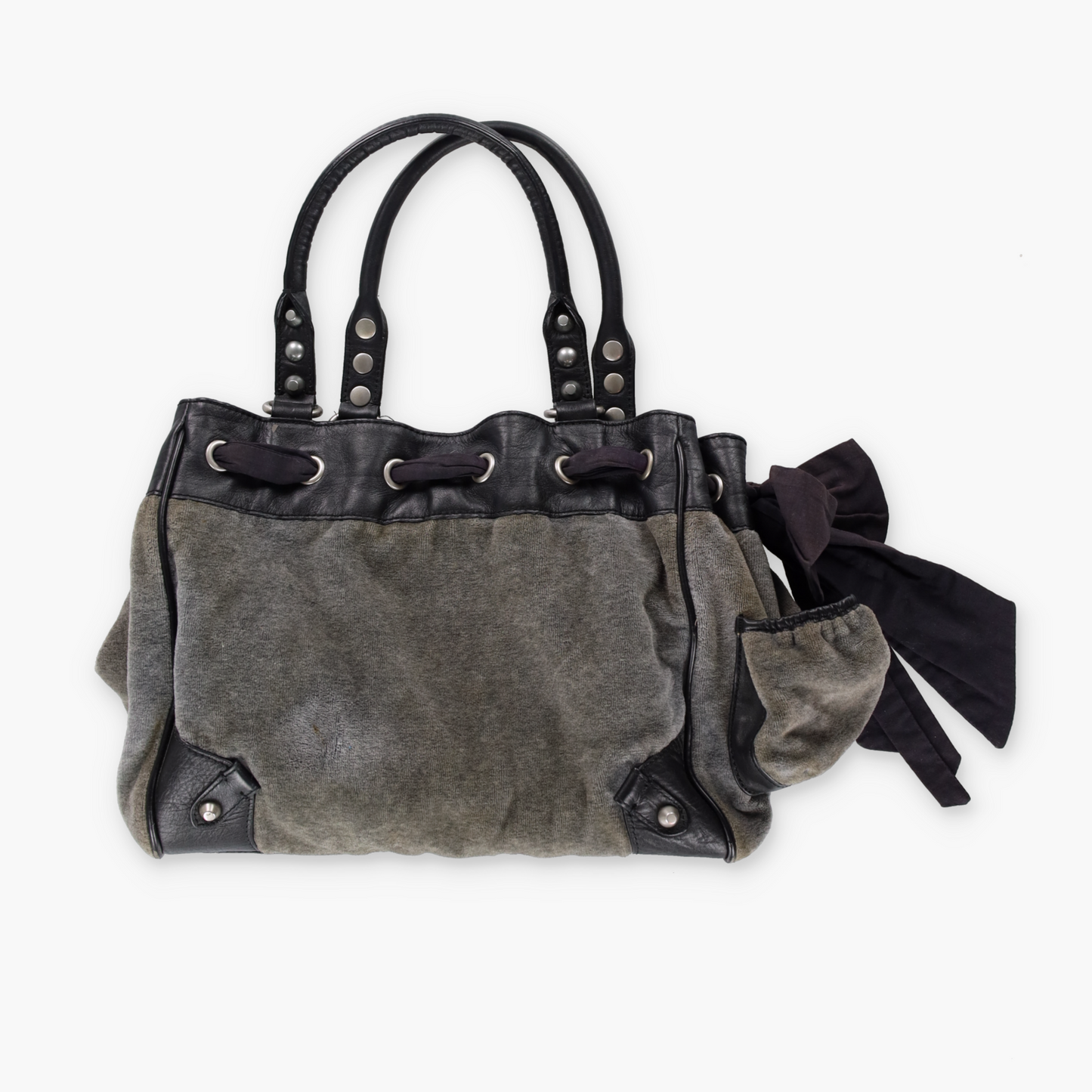 JUICY COUTURE Y2K 'Daydreamer' Pink Scottie Velour Charm Bag