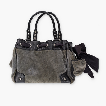 JUICY COUTURE Y2K 'Daydreamer' Pink Scottie Velour Charm Bag