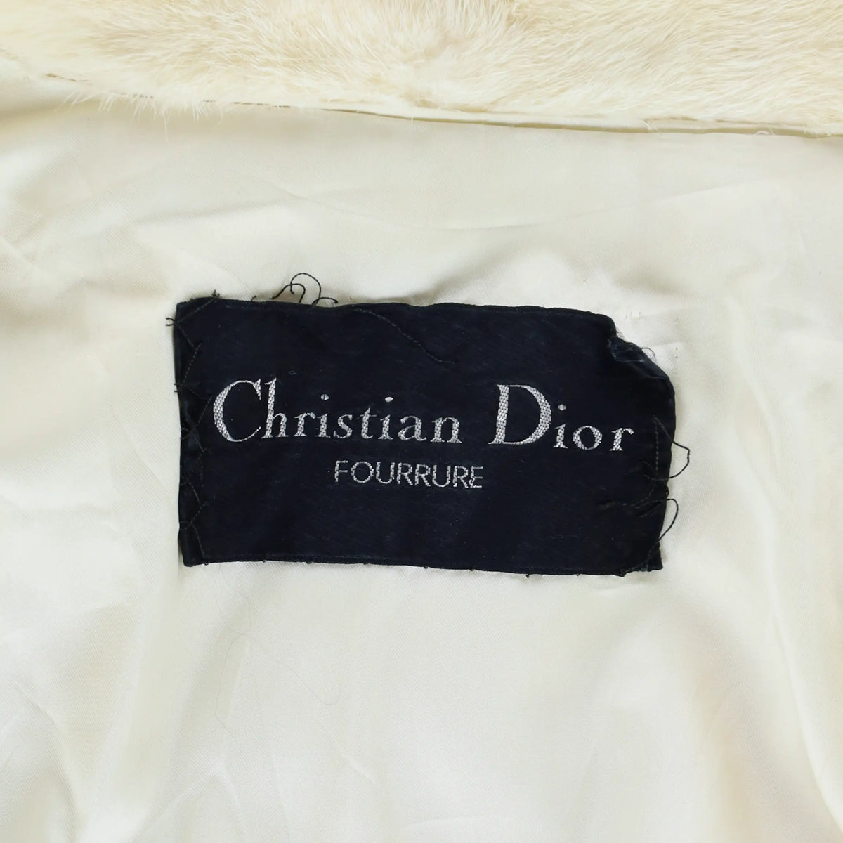 Vintage CHRISTIAN DIOR FOURRURE Hooded Mink Rabbit Fox Fur Coat (S-M)