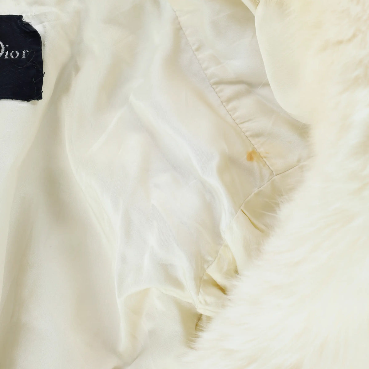 Vintage CHRISTIAN DIOR FOURRURE Hooded Mink Rabbit Fox Fur Coat (S-M)