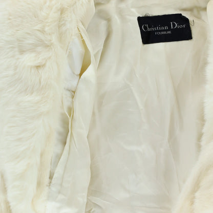 Vintage CHRISTIAN DIOR FOURRURE Hooded Mink Rabbit Fox Fur Coat (S-M)