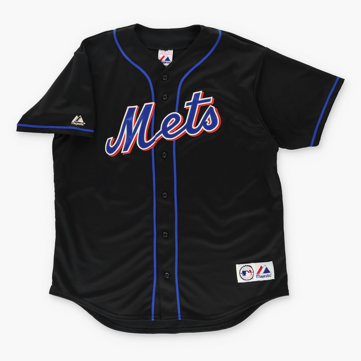MAJESTIC New York METS MLB Black USA Made Baseball Jersey (L)