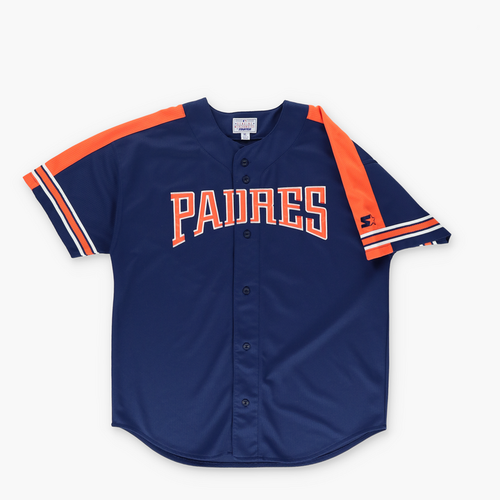 STARTER San Diego Padres MLB Navy Embroidered Baseball Jersey (L-XL)