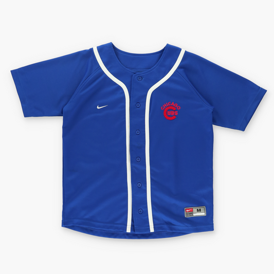 NIKE Chicago Cubs MLB Kerry Wood Blue & White Baseball Jersey (XS)