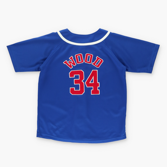 NIKE Chicago Cubs MLB Kerry Wood Blue & White Baseball Jersey (XS)