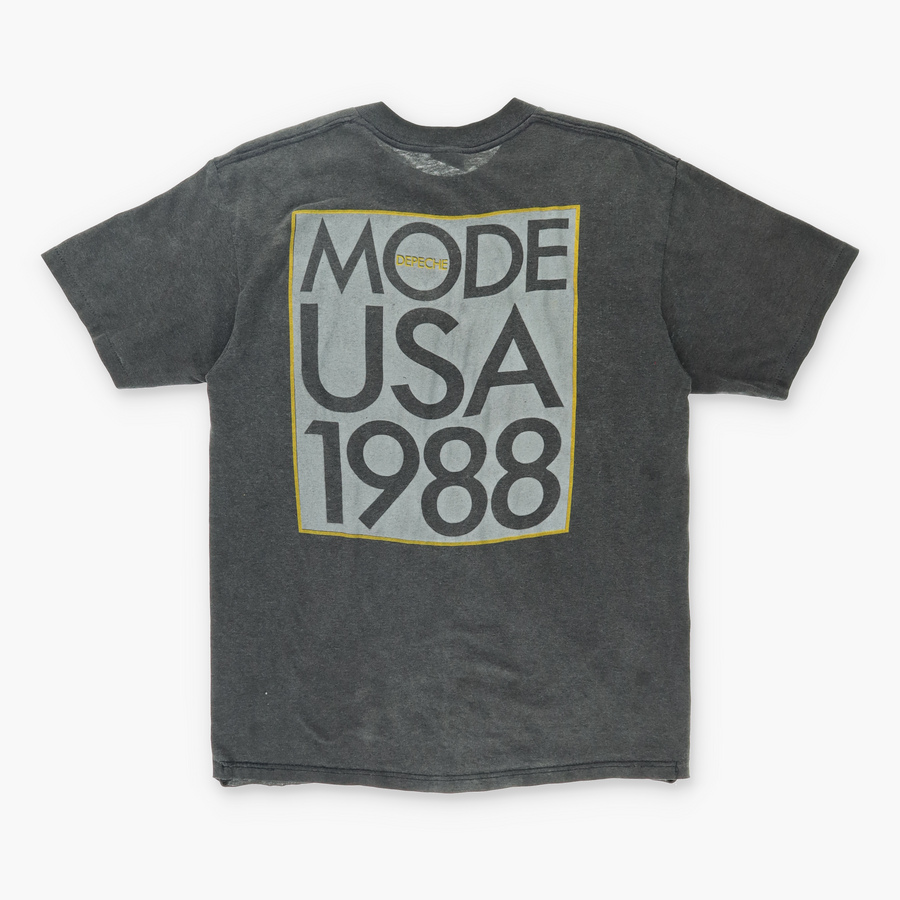 1988 Vintage Depeche Mode Grey Single Stitch USA Made Band Tee (L)