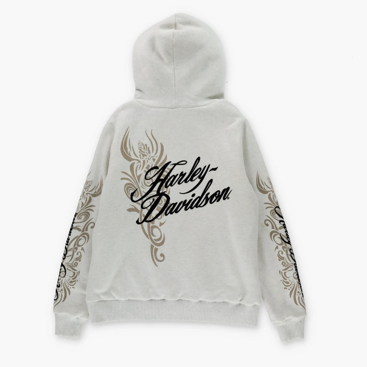 Vintage HARLEY DAVIDSON 00s Y2K Full Zip Fur Lined Hoodie Sweatshirt (XL)