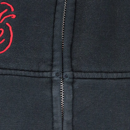 Vintage ED HARDY 'Missy' Y2K Heart Cross Skull Full Zip Hoodie Sweatshirt (M)