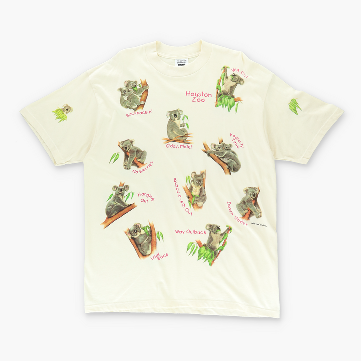 Houston Zoo Koala Branch USA Made All Over Print Tee (L-XL)