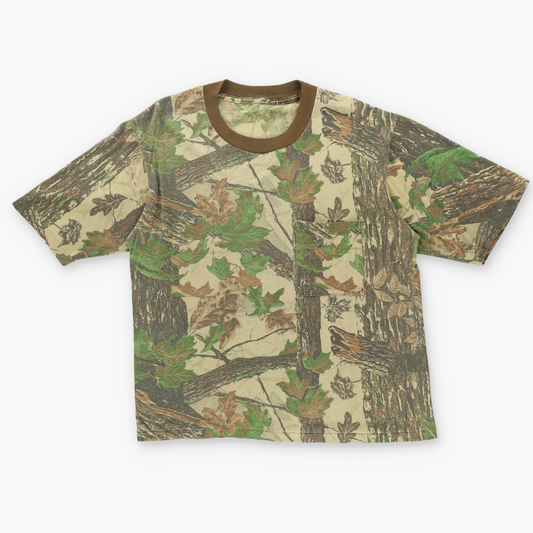 REAL TREE Camo Outdoors Single Stitch Hunting Tee (L-XL)