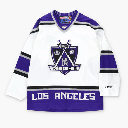 Vintage NHL Los Angeles Kings 'Coat of Arms' CCM Hockey Jersey Canada Made (M)