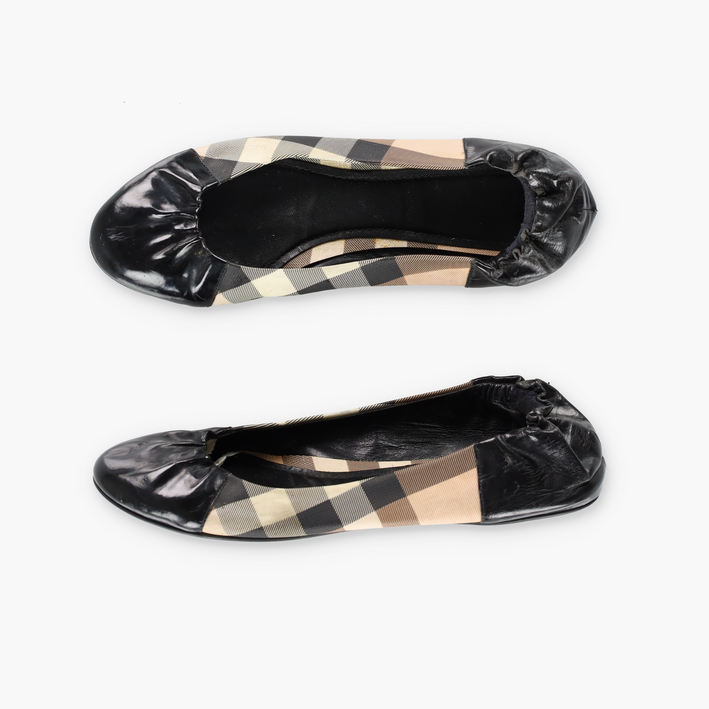 BURBERRY Patent Leather Ballet Flats (8.5)