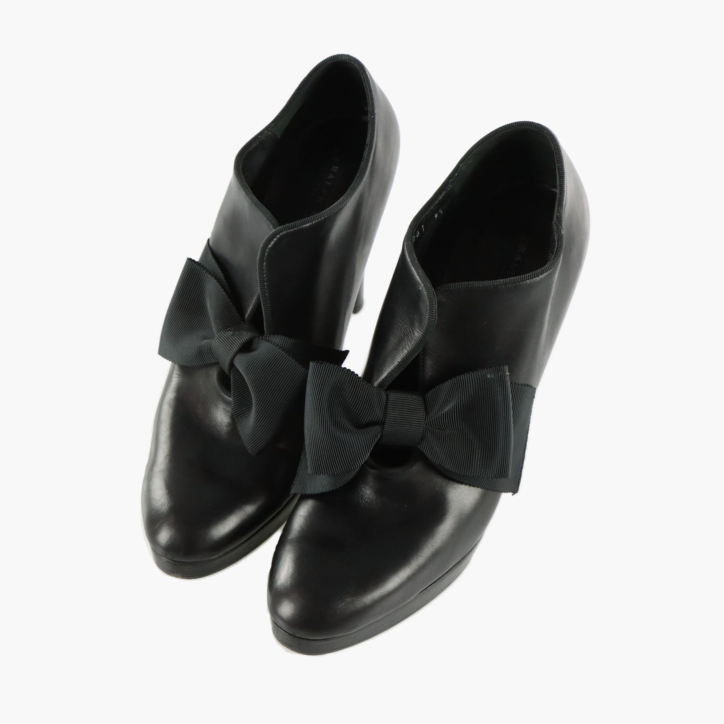 RALPH LAUREN Purple Label Platform Bow Bootie Heels (9.5)