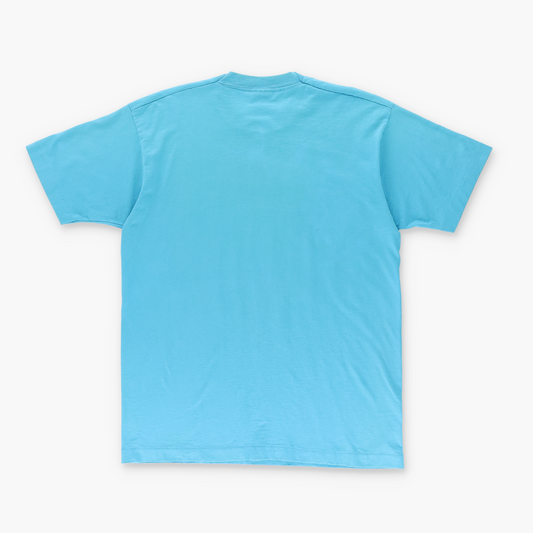 PROPERTY OF JESUS Religious USA Made Single Stitch Turquoise Tee (M-L)