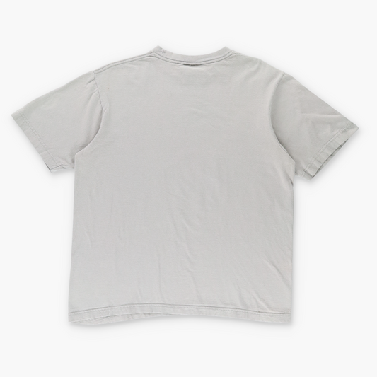 SOUTHPOLE Y2K Glitter Print Grunge Wing Boxy Grey T-Shirt (M)