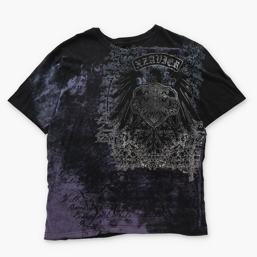 Xzavier Colourful Script Y2K Style Crest T-Shirt (XL)