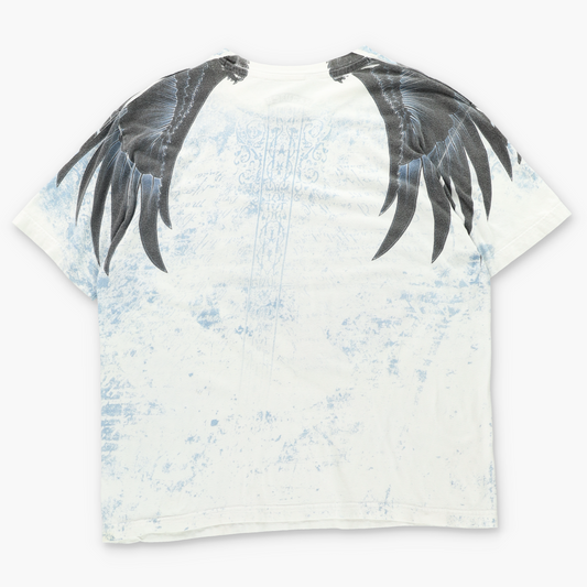 Y2K Xzavier Diamante Blue Black & White USA Made Tee (L)