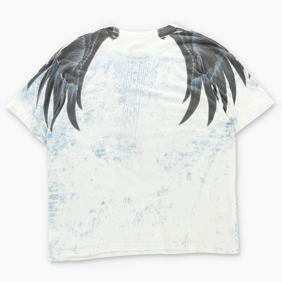Y2K Xzavier Diamante Blue Black & White USA Made Tee (L)