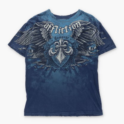 AFFLICTION MMA Quinton Jackson Y2K USA Made T-Shirt (L)